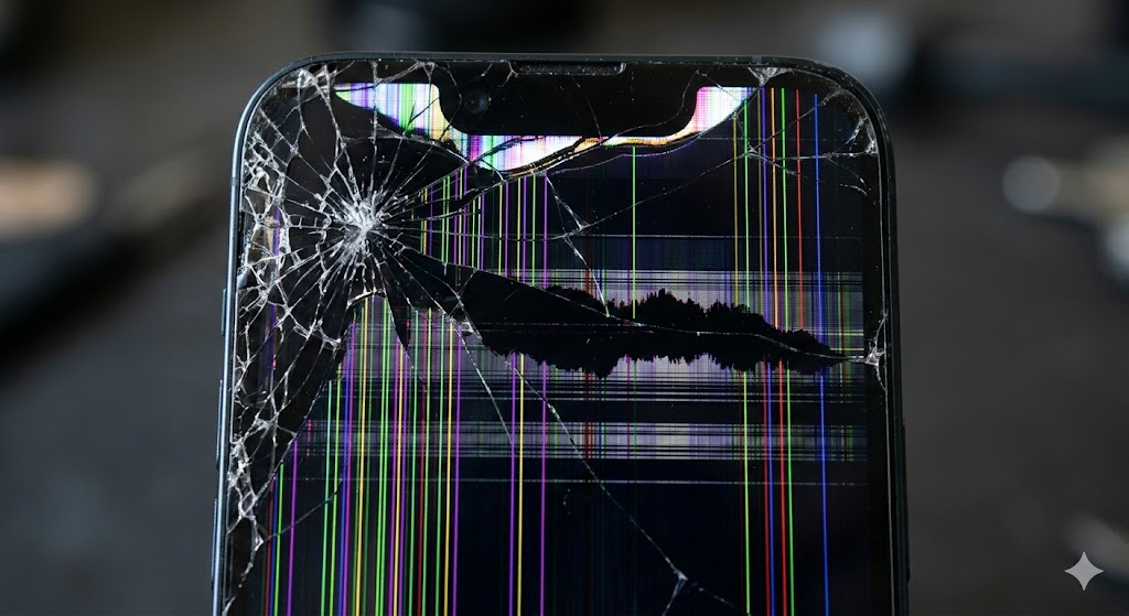 【iPhone 13】画面がバキバキに…！[海老名]で即日修理するなら[スマホ修理工房海老名ビナウォーク店]へ